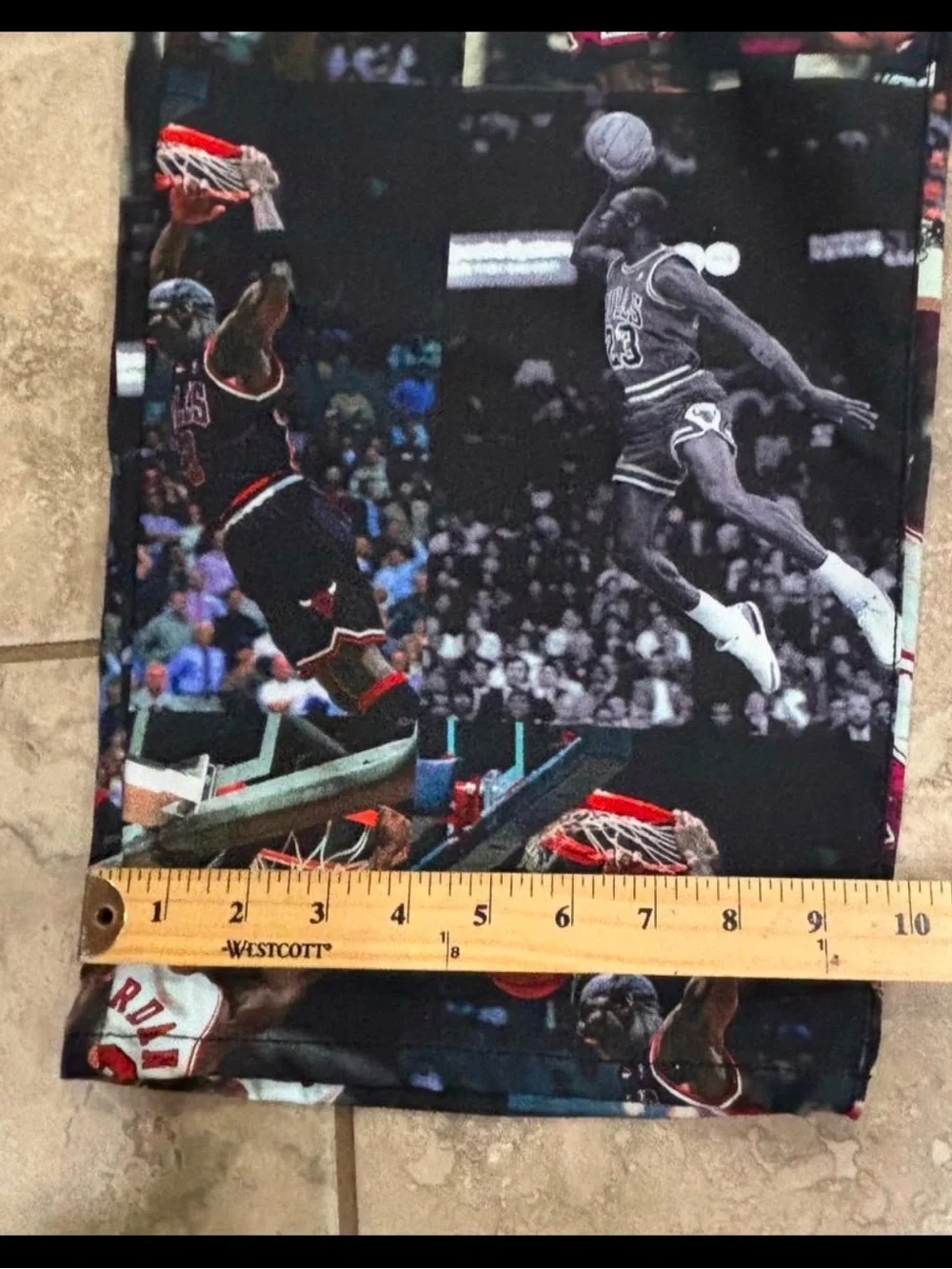 Jordan Flight Heritage All Over Photo Print Pants Mens 34 Black IQ5238-010 NEW